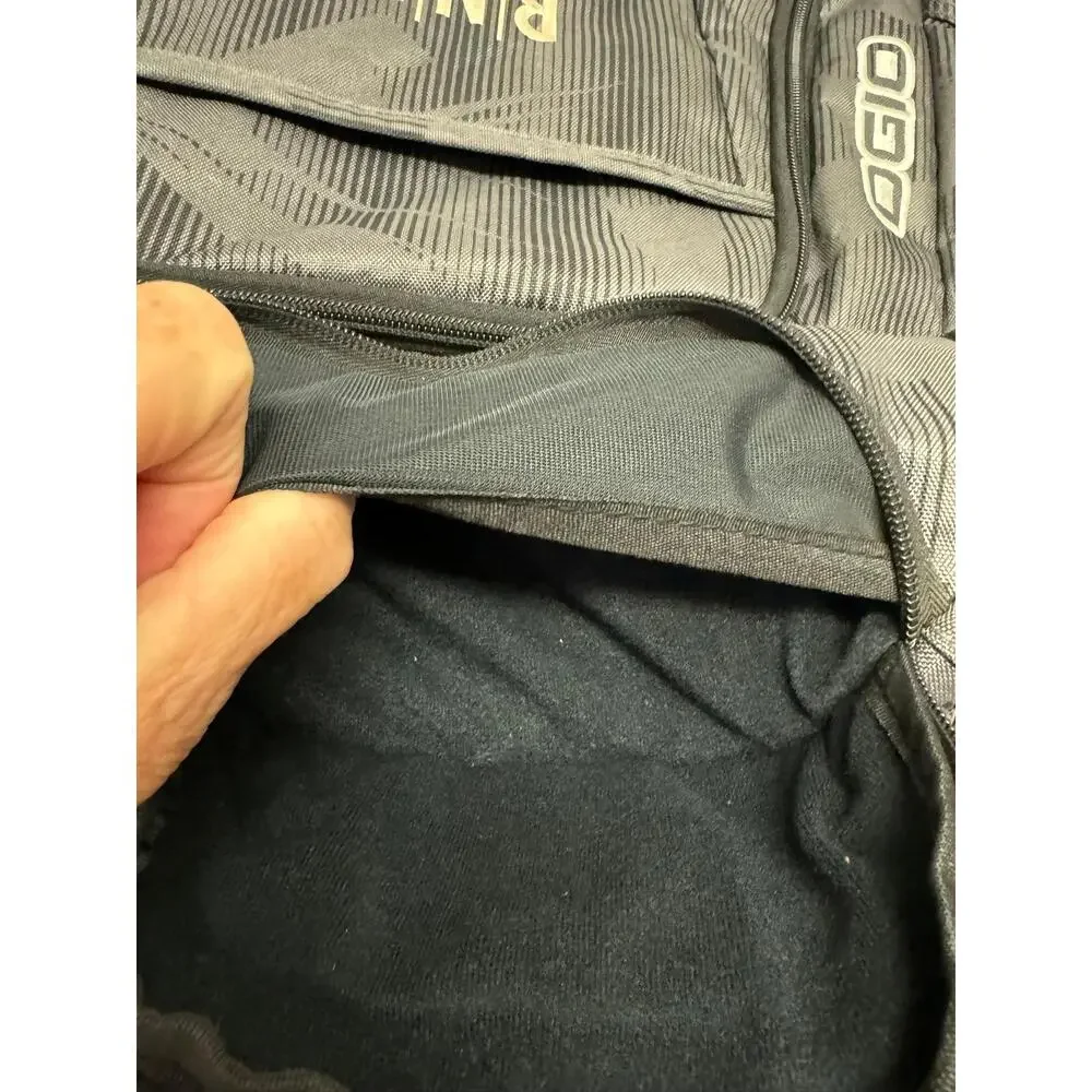 Ogio Excelsior Backpack Gray Black Multiple Compartments Zipper Closure One Size